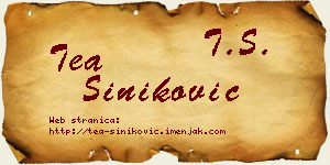 Tea Šiniković vizit kartica